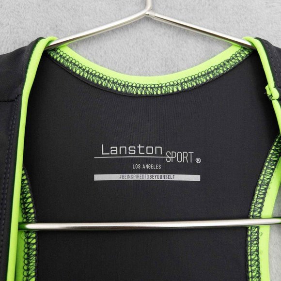 LANSTON SPORT Women's Pursuit Sports Bra Size Large NWT Grey SPF50 - 0159 - Picture 9 of 10